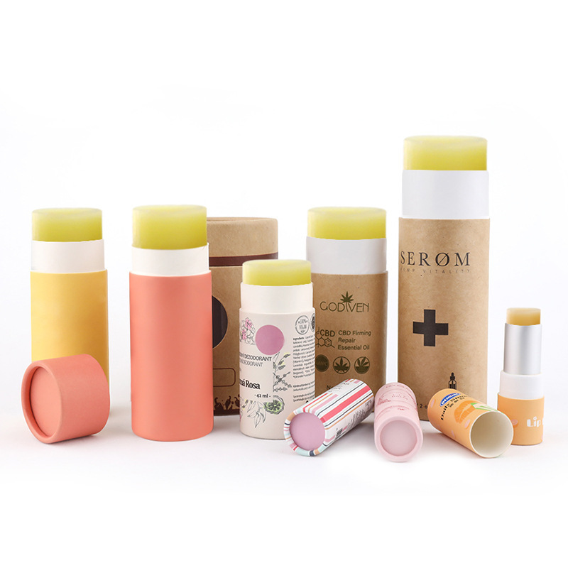 Food Grade Cardboard Cylinder Container Cosmetic Kraft Brown Paper Tube Packaging for Tea Round Box Packaging