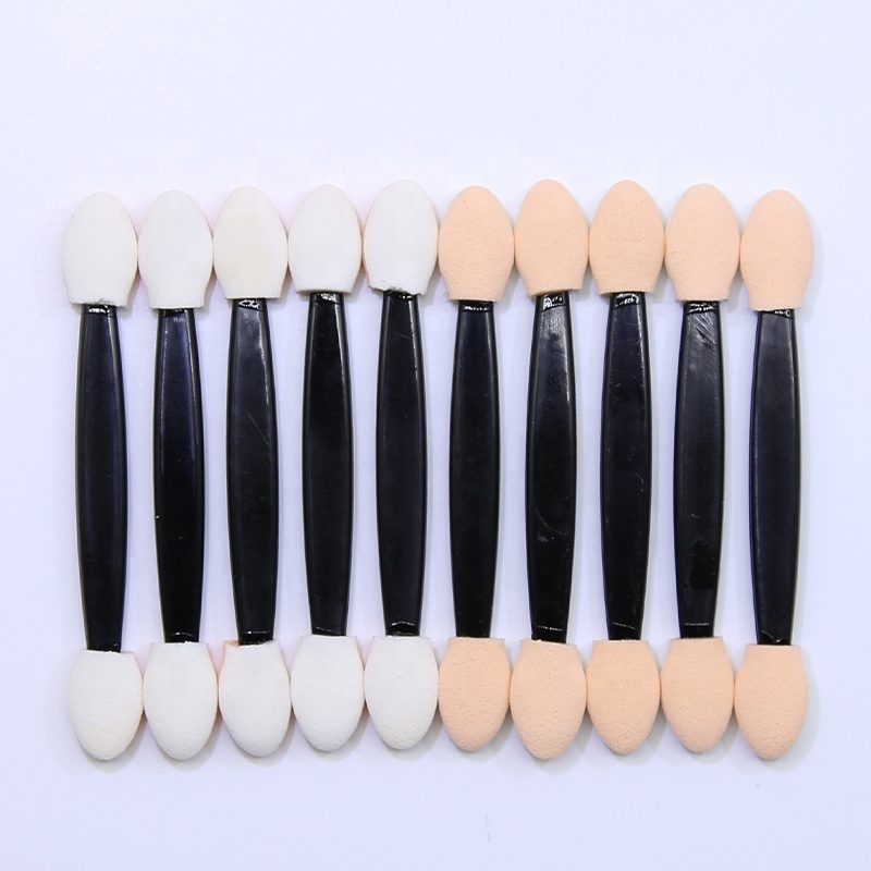 6.1cm Disposable Double-Head Eyeshadow Stick Sponge Head Aurora Powder Nail Polish Applicator