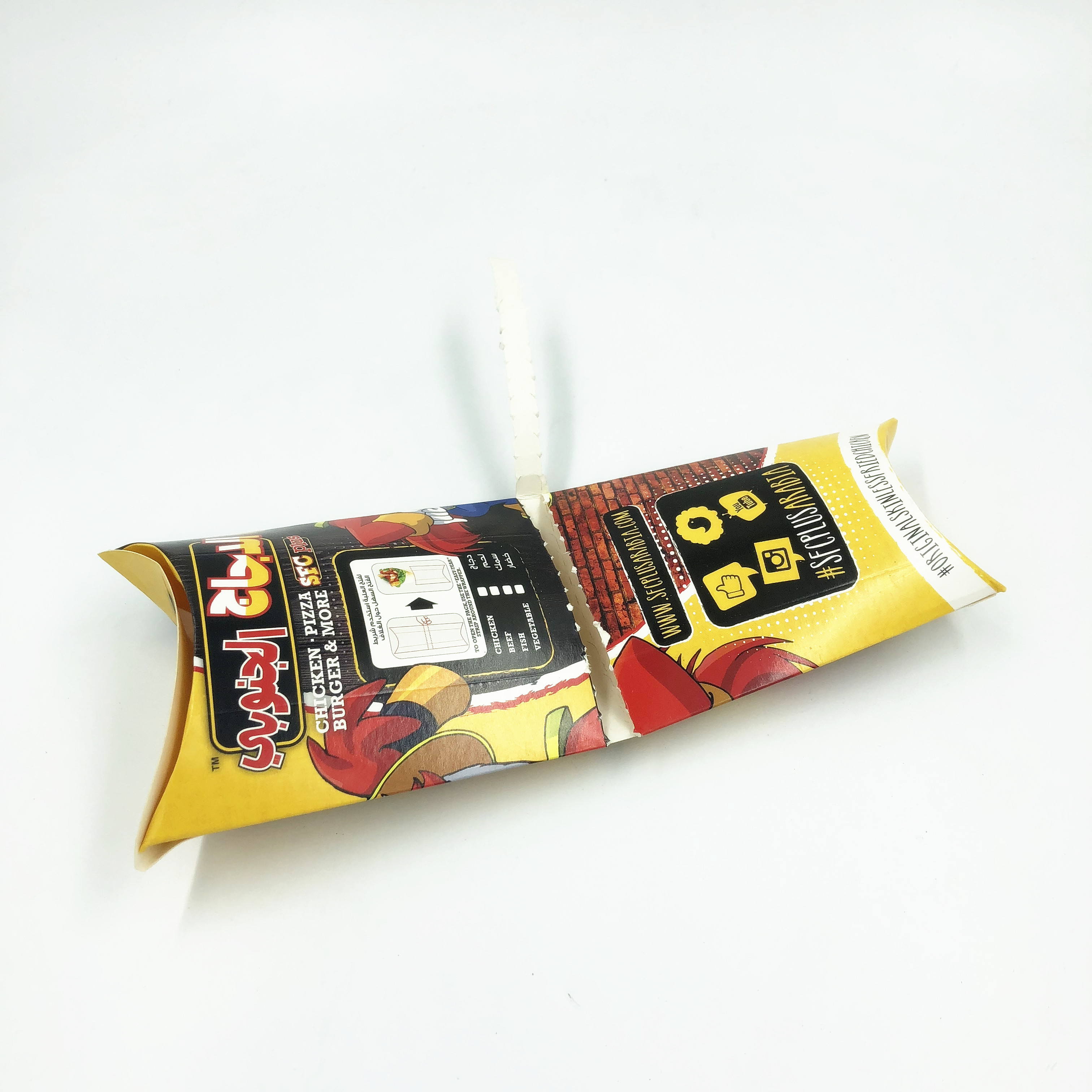 disposable paper box for fast food apple pie wrap box pillow box