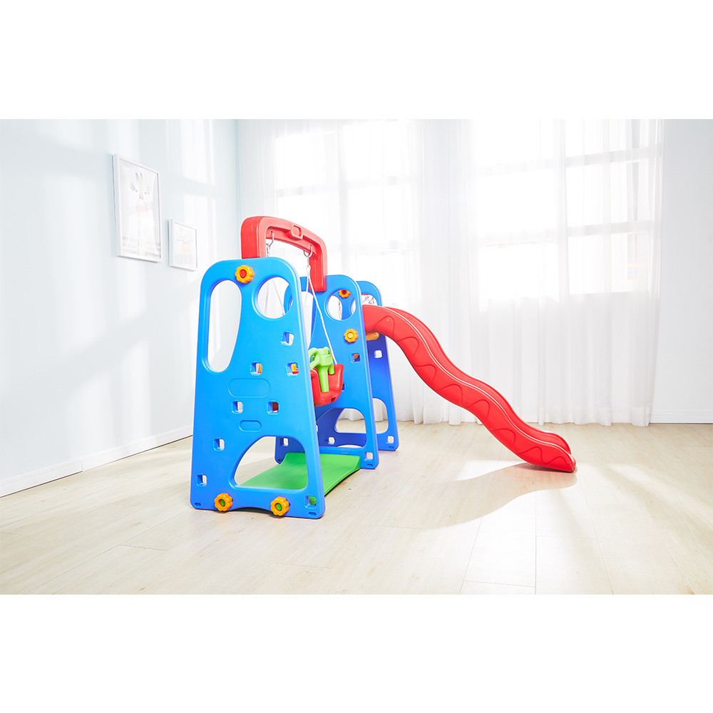 Stable And Strong Carrying Capacity Hot Sale Plastic Children Toys Kids Baby Indoor Slide With Swing Set Commercial Playground