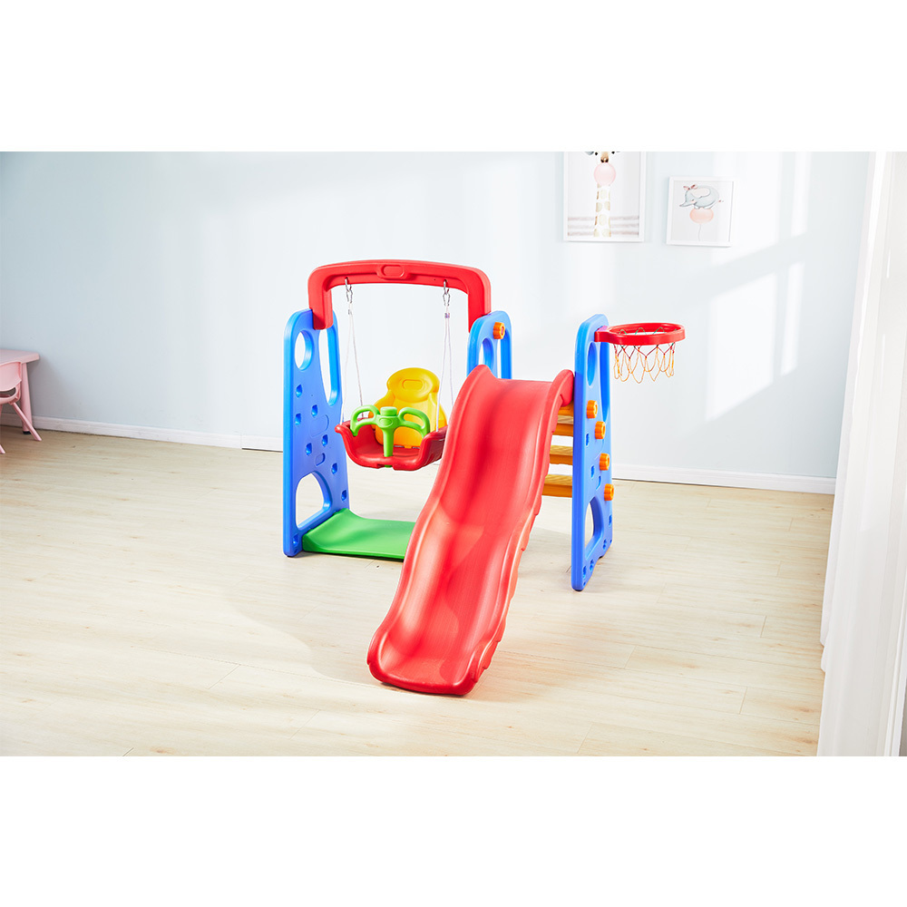 Stable And Strong Carrying Capacity Hot Sale Plastic Children Toys Kids Baby Indoor Slide With Swing Set Commercial Playground