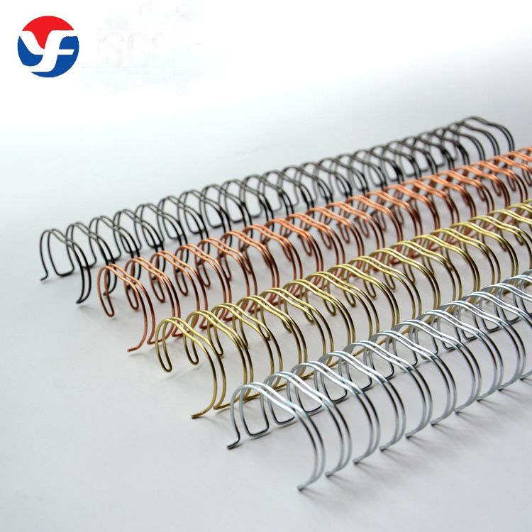 Double Loop Spiral Binding Wire Twin Ring Wire-O For Notebook Binding