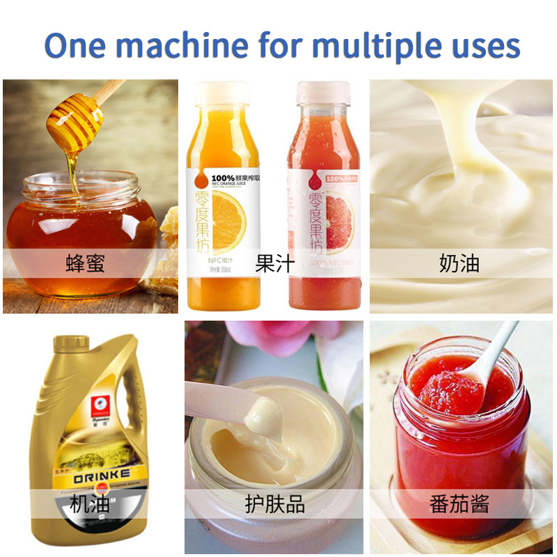 YK single head Small Manufacturing automatic Volumetric Piston shampoo honey cosmetic filling machine