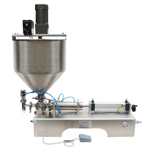 semi automatic Stirring Paste Tomato Chilli Sauce Soap paste cream mix filling machine with mixing hopper