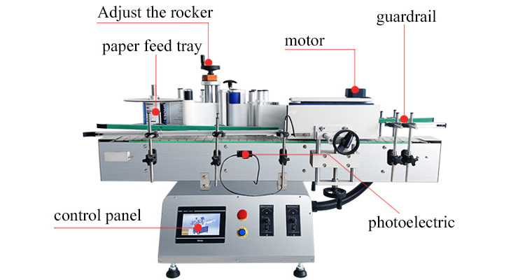 YK supplier Desktop Automatic Sticker round plastic glass Bottle Labeling  bottle Machine semi automatic for bottle