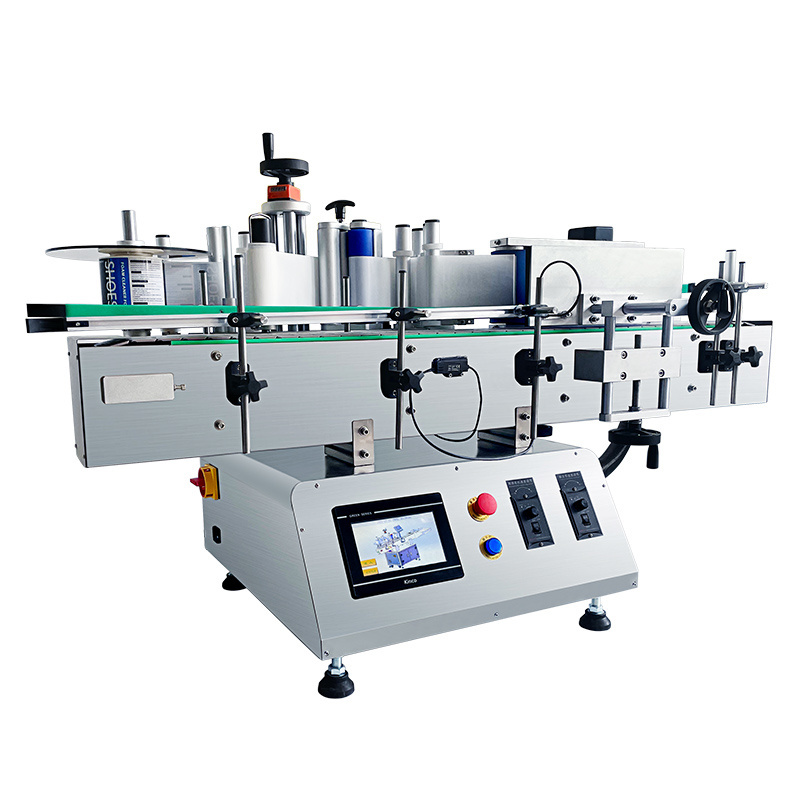 YK supplier Desktop Automatic Sticker round plastic glass Bottle Labeling  bottle Machine semi automatic for bottle