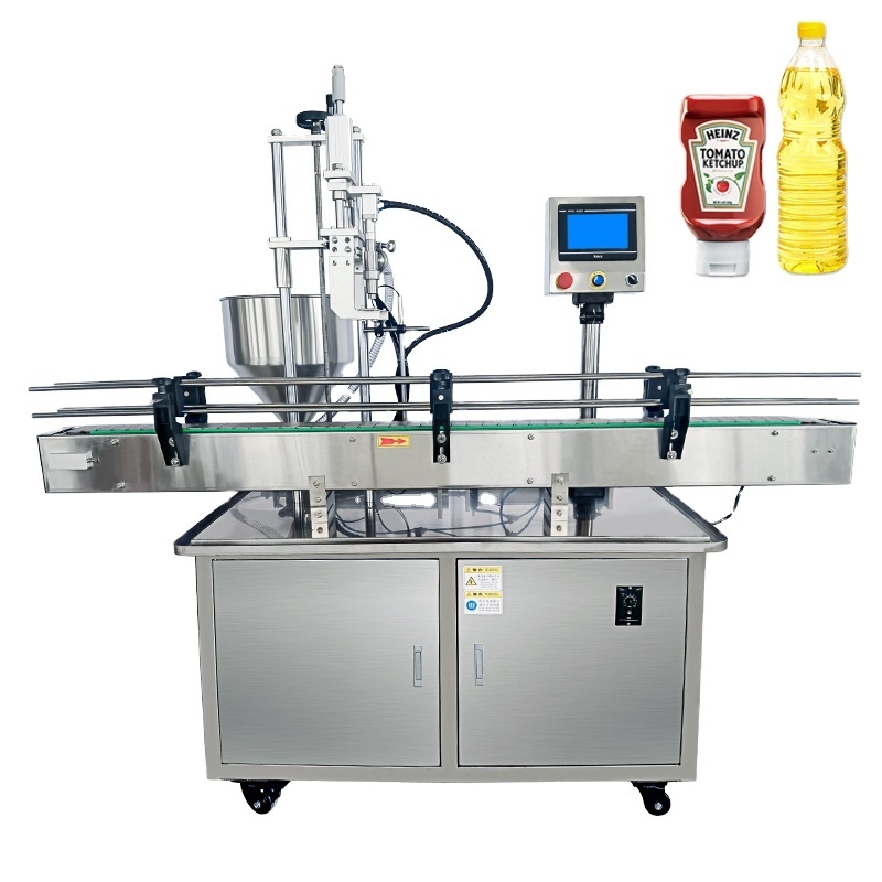 Full Automatic Single Nozzle Lotion Filling Machine,syrup Jam Butter Cooking Oil Engine Oil Paste Piston cup Filling Machine