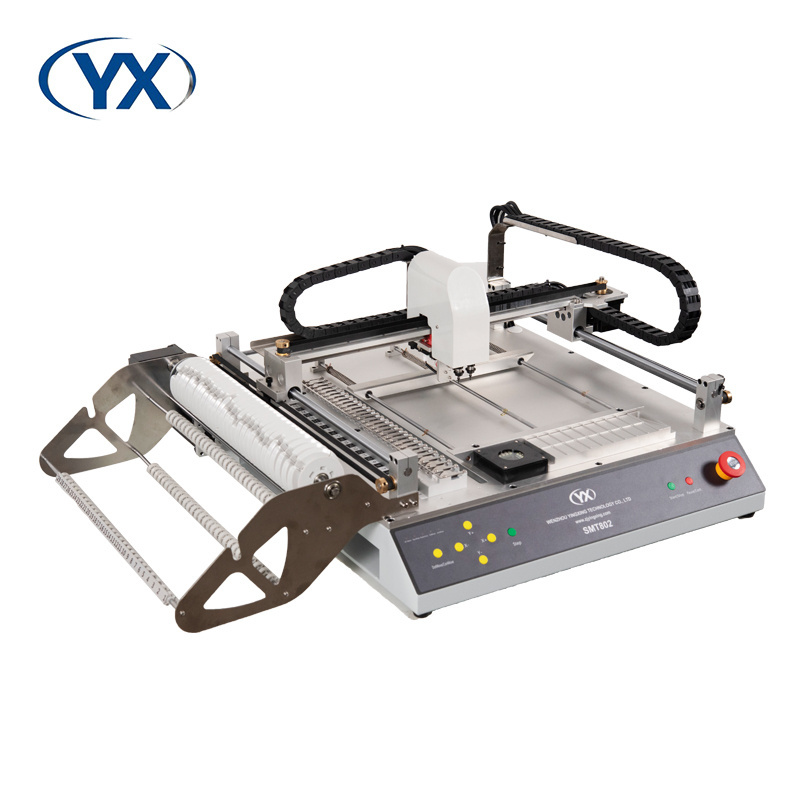 Pick and Place Low Cost SMT802A PCB Assembly Led Manufacturing Machine with 29Feeders