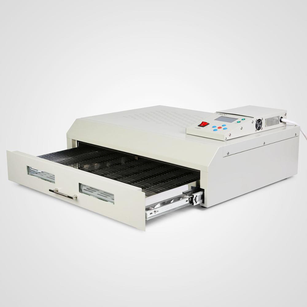 Stock in EU SMD T962C Small Desktop Conveyor Reflow Wave Soldering Oven for PCB Welding SMT Assembly Line Reflow Oven