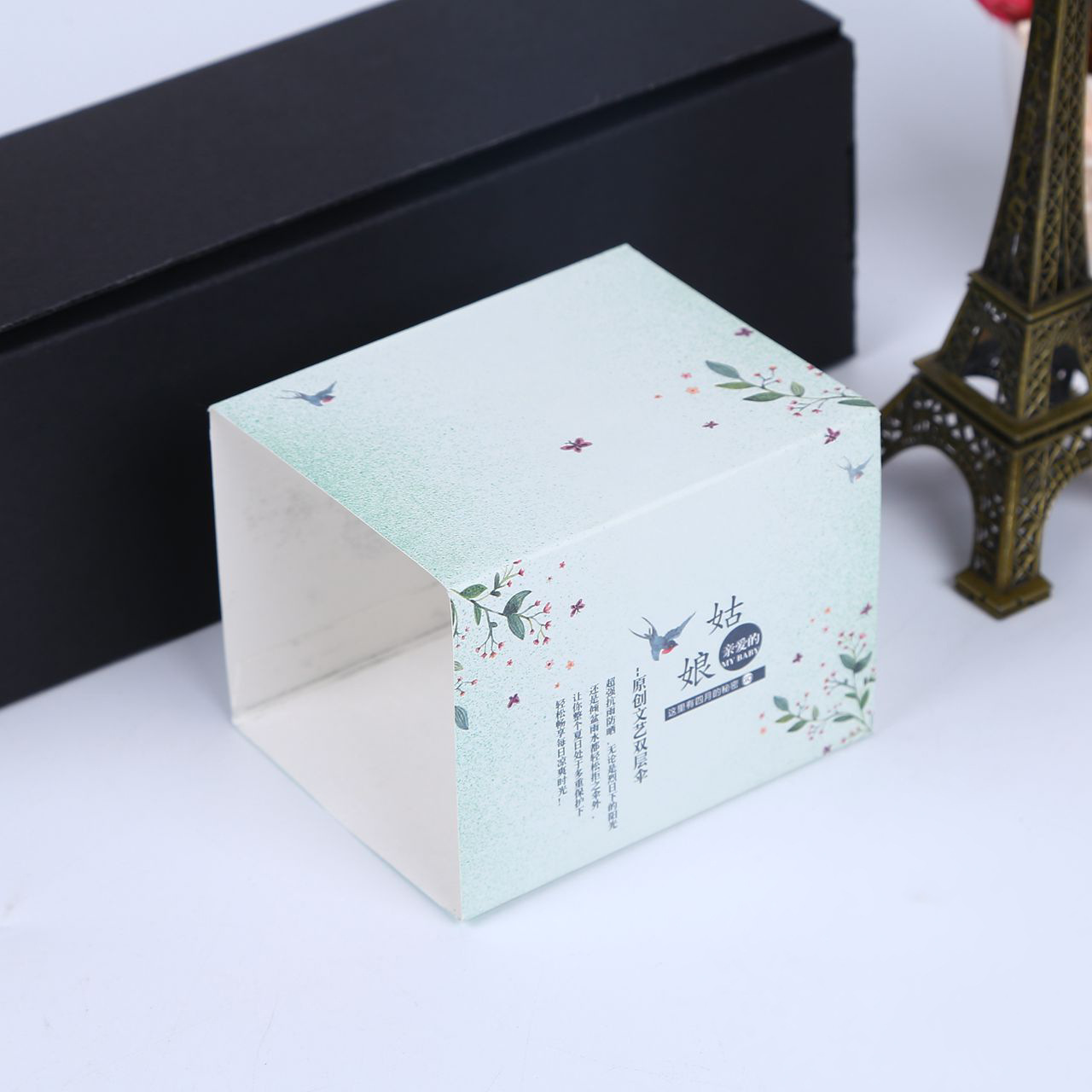 Custom Recyclable Logo Black Corrugated Cardboard Product Packaging Shipping Corrugated Umbrella Box