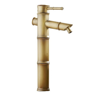 European retro basin faucet antique copper basin faucet art basin classical  joint hot and cold faucet