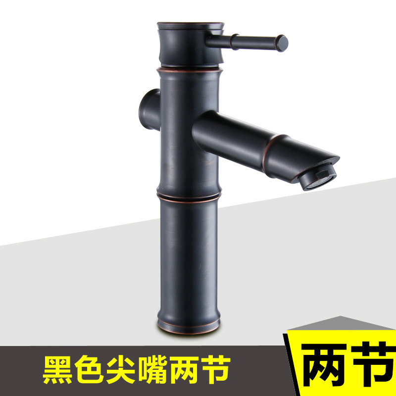 European retro basin faucet antique copper basin faucet art basin classical  joint hot and cold faucet