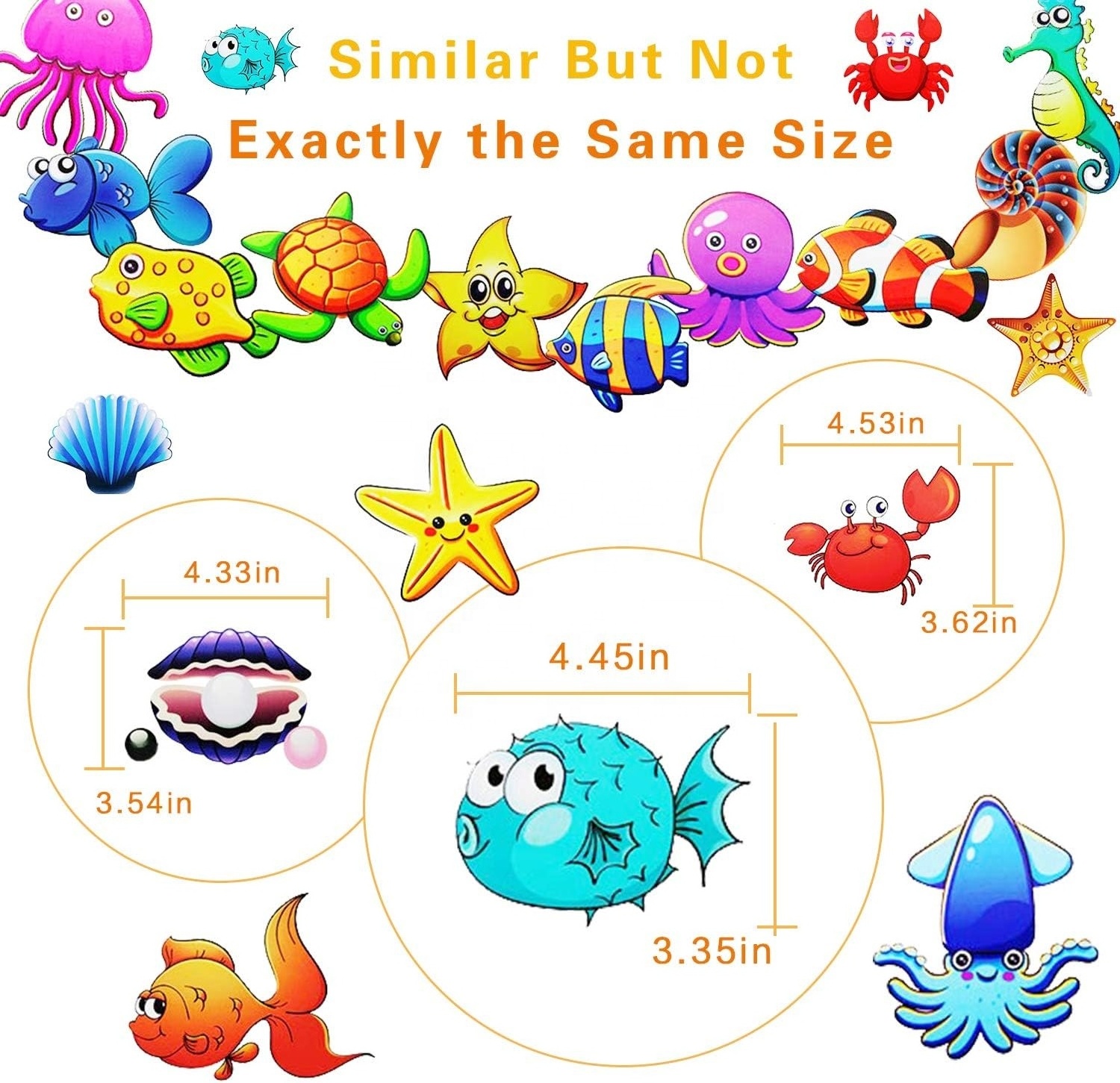 Non-slip Bathtub stickers,20 Ocean Stickers Children's non-slip decal line for floors, stairs, bathtubs, showers and other smoot