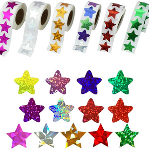 Star Stickers, 1" Self Adhesive Sparkly Star Stickers Reward Behavior Chart Labels for Kids Students Teachers Supplies