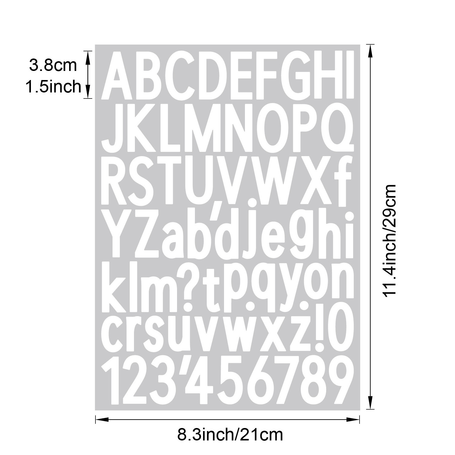 26 letter alphabet  stickers number decals for notebook DIY decoration decals for DIY bottle