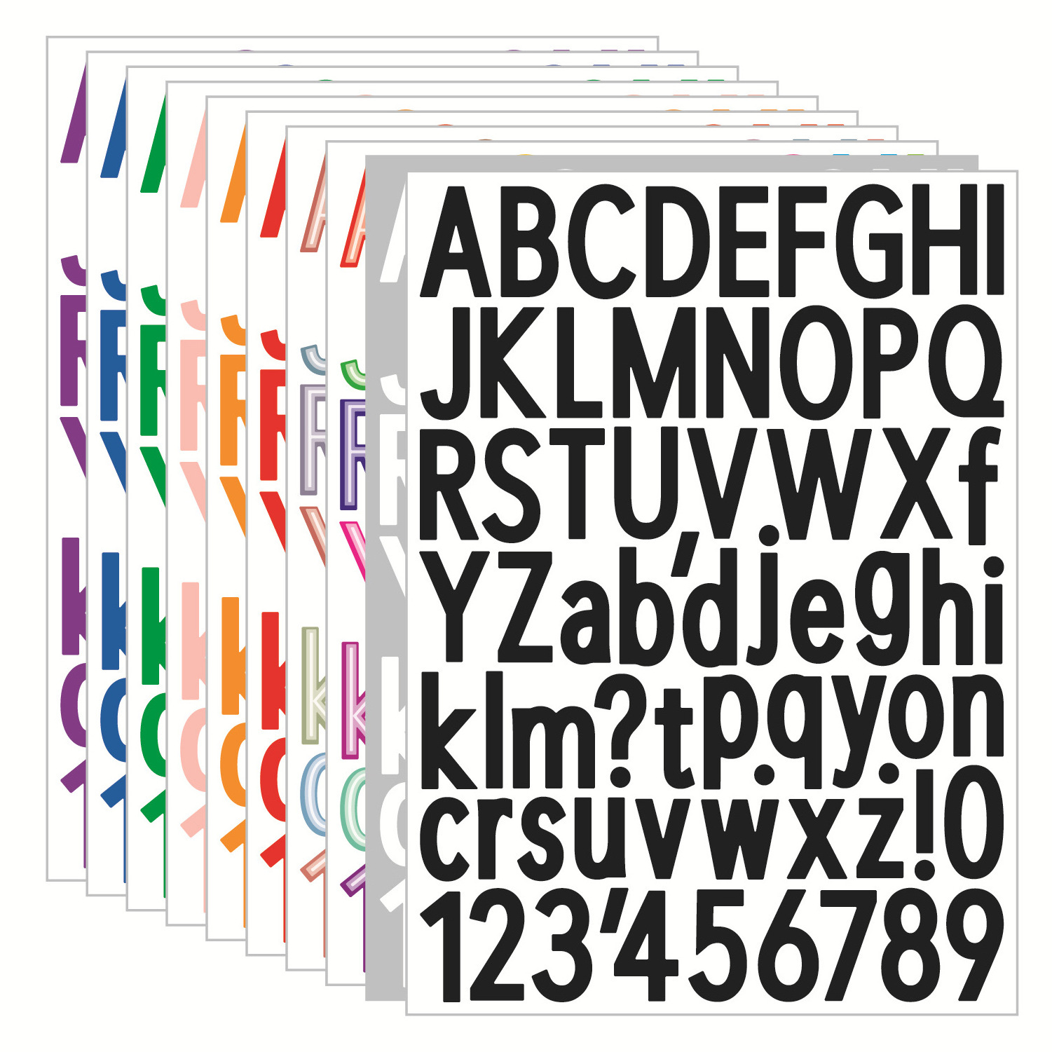 26 letter alphabet  stickers number decals for notebook DIY decoration decals for DIY bottle