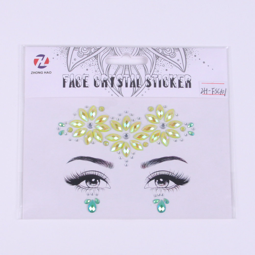 Mermaid Face Jewels Rhinestones Temporary Crystal Sticker Decoration for Parties  Face Gem Adhesive Glitter Jewel Tattoo Sticker