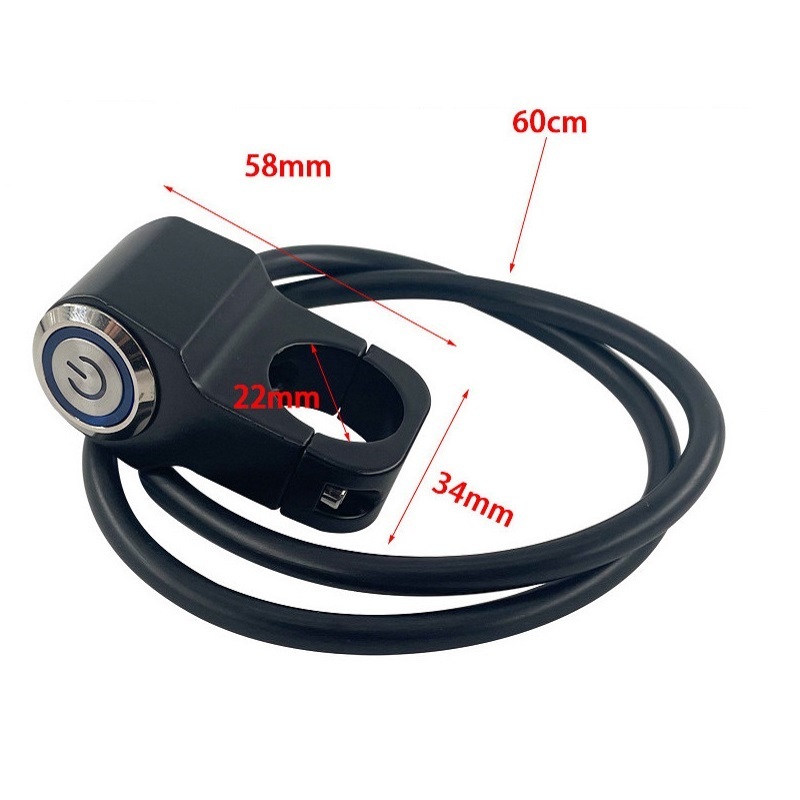 7/8'' 22MM Motorcycle Modification Accessories Handlebar Switch With Self-locking Headlights Switch