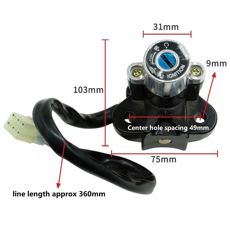 Motorcycle Modification Accessories Fuel Tank Lock Ignition Switch For GSXR600 7500 GSF600 1200