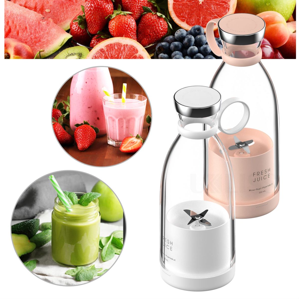 Mini Home Usb Rechargeable Portable electric juicer machine mini portable blender mixes Wireless Portable Blende