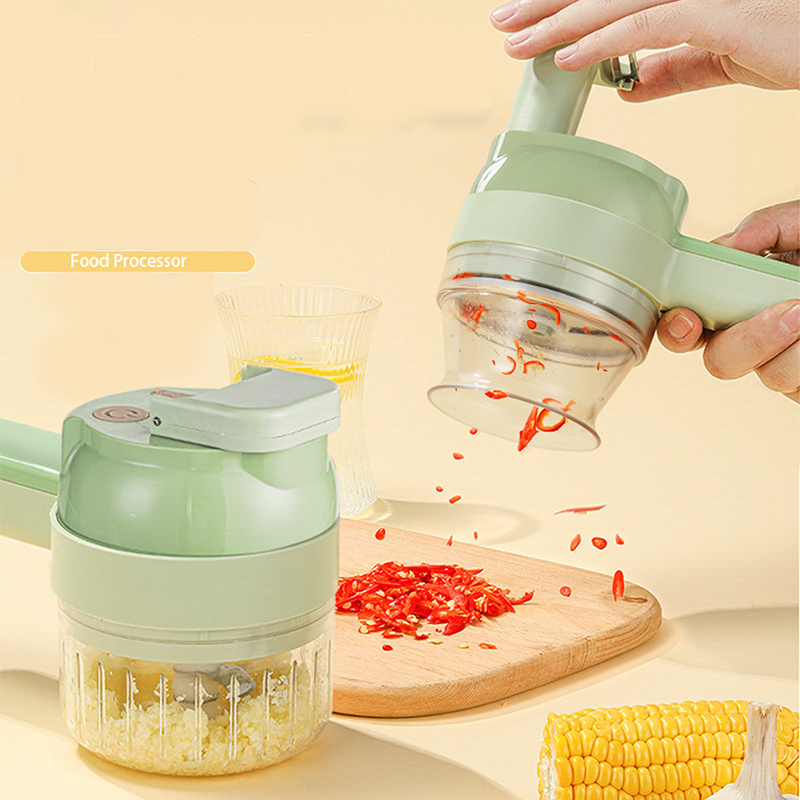 Vegetable Cutter Onion Chopper 4 in 1 Kitchen Electric Mini Food Chopper Wireless Garlic Crusher Grinder Kitchen Gadget