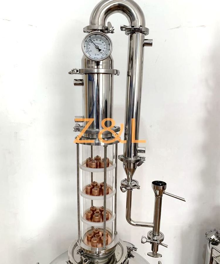 3 inch 4 inch 6 inch  glass moonshine still alcohol distillation column for whiskey vodka gin making