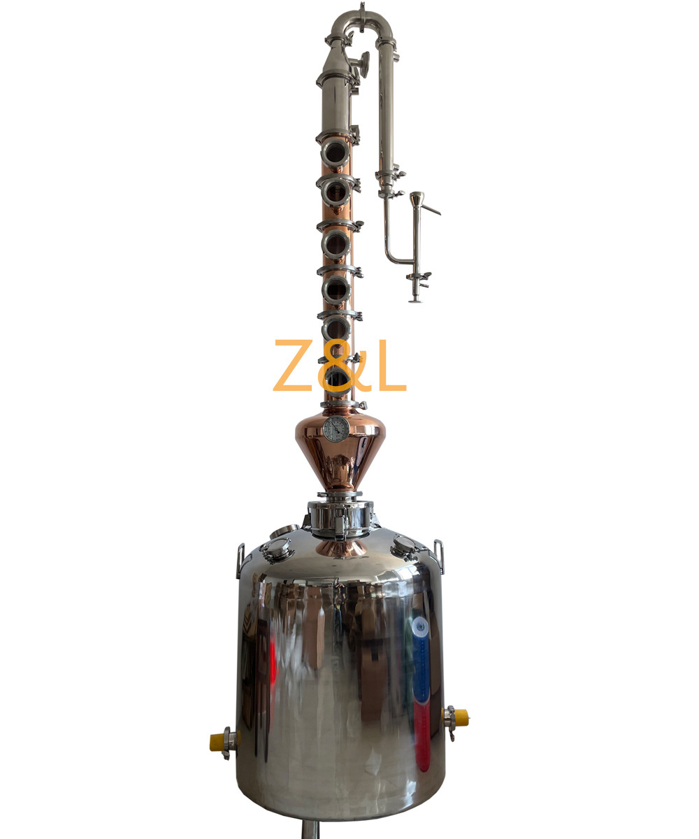 100L 200L whisky distiller with onion head 50L 100L 200L home distillation equipment copper gin still