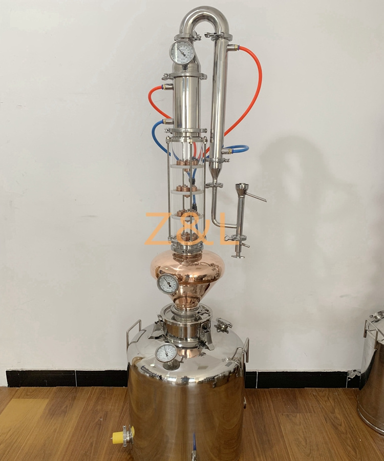 3 inch 4 inch 6 inch  glass moonshine still alcohol distillation column for whiskey vodka gin making