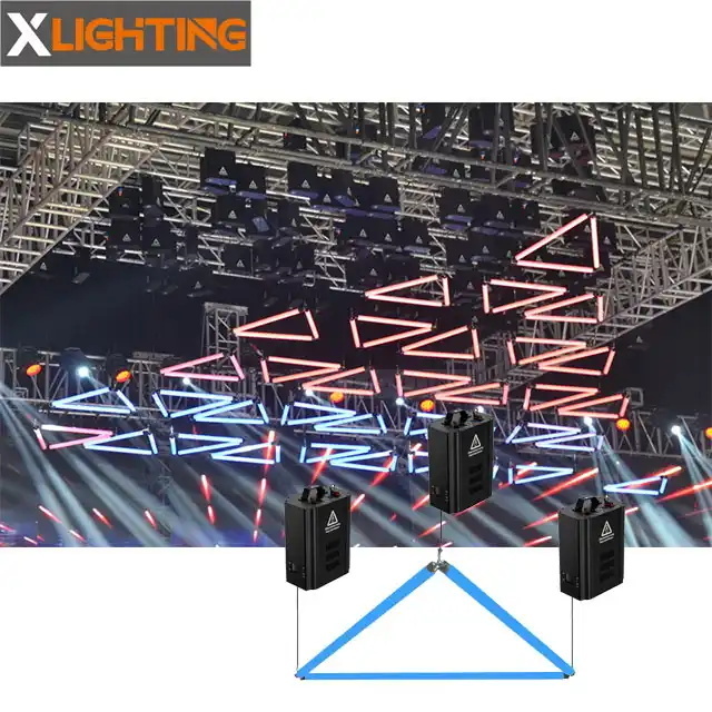 Dmx Kinetic Lighting Night Club Triangle Led Kinetic Tube Light