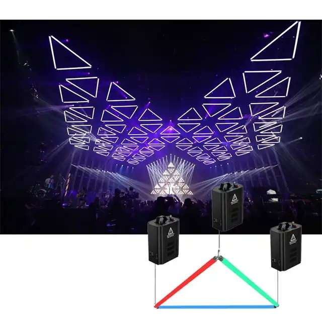 Dmx Kinetic Lighting Night Club Triangle Led Kinetic Tube Light