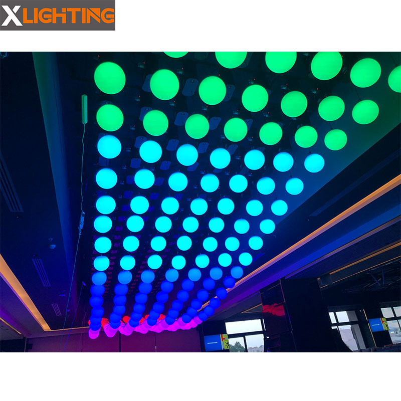 night club bar interior Led Lifting Ball Wavy Ceiling Light wedding Lifting Kinetic Dance Ball Light