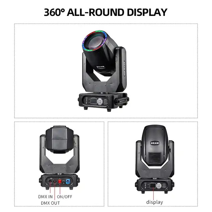 295W Beam Moving Head With Led Ring Led Beam Moving Head Light For Dj Disco Party