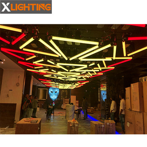 Ceiling Decoration Lighting dmx motor System RGB 3D Kinetic LED Triangle Pixel Tube