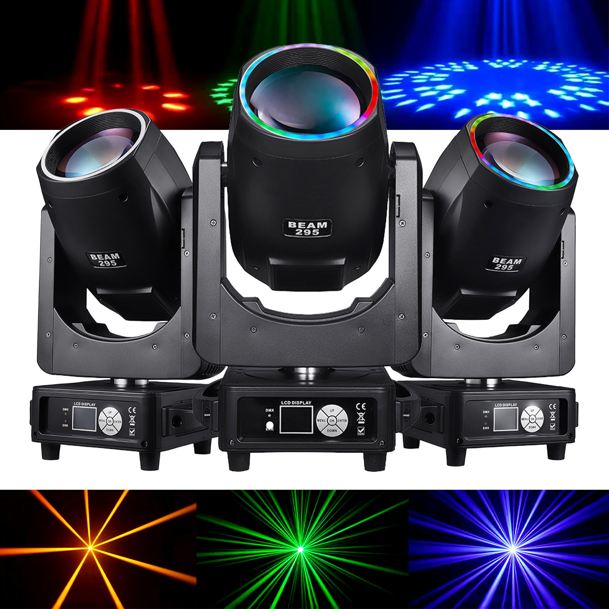 295W Beam Moving Head With Led Ring Led Beam Moving Head Light For Dj Disco Party