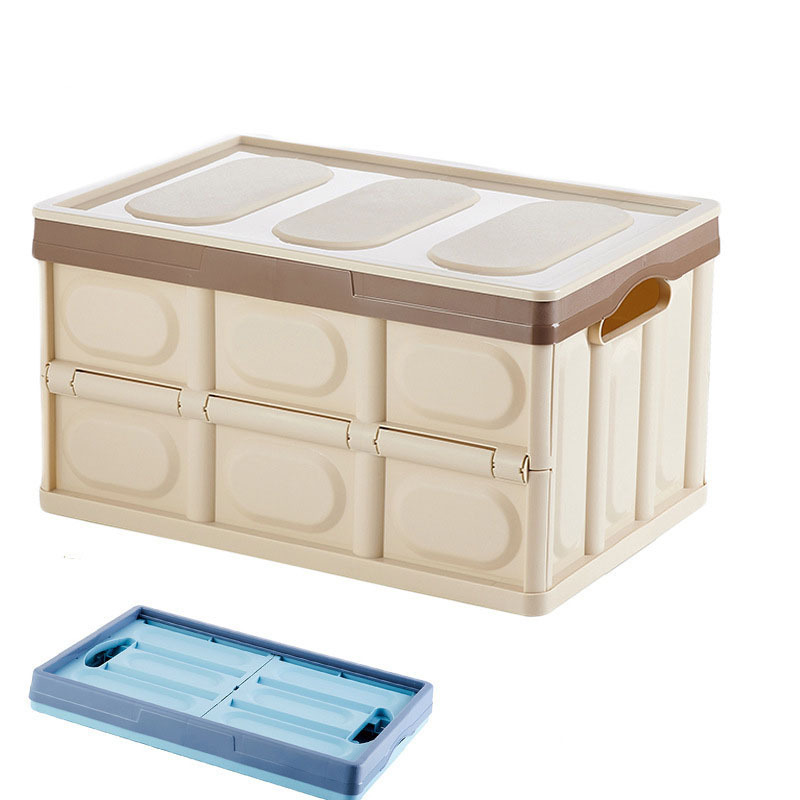 Hot Sale 30L 56L Collapsible Storage Bins Plastic Folding Stackable Utility Crates Storage Boxes Large for Trunk