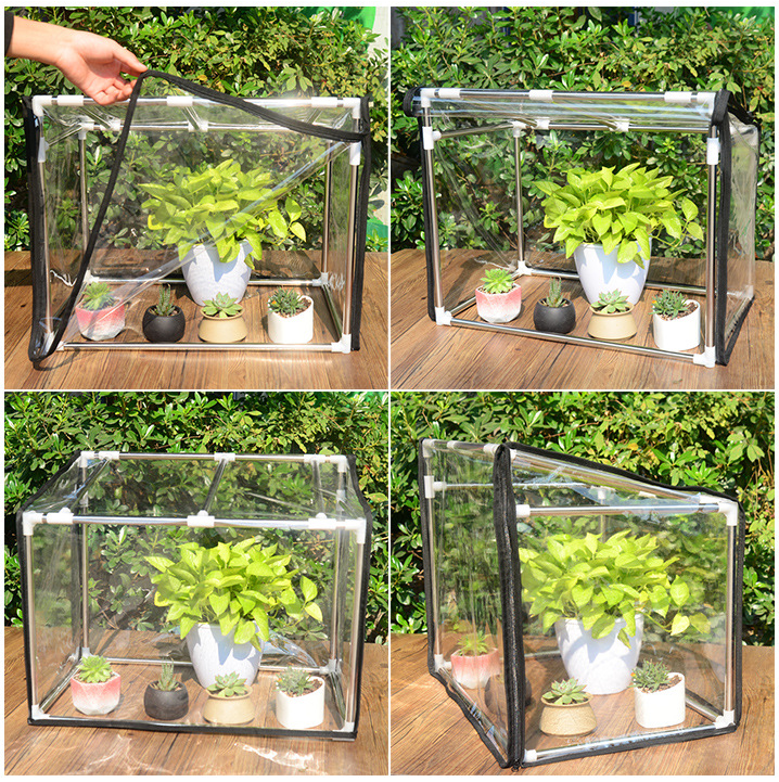 indoor outdoor home plant grow house plastic mini garden backyard flower Pot pvc pop up greenhouse