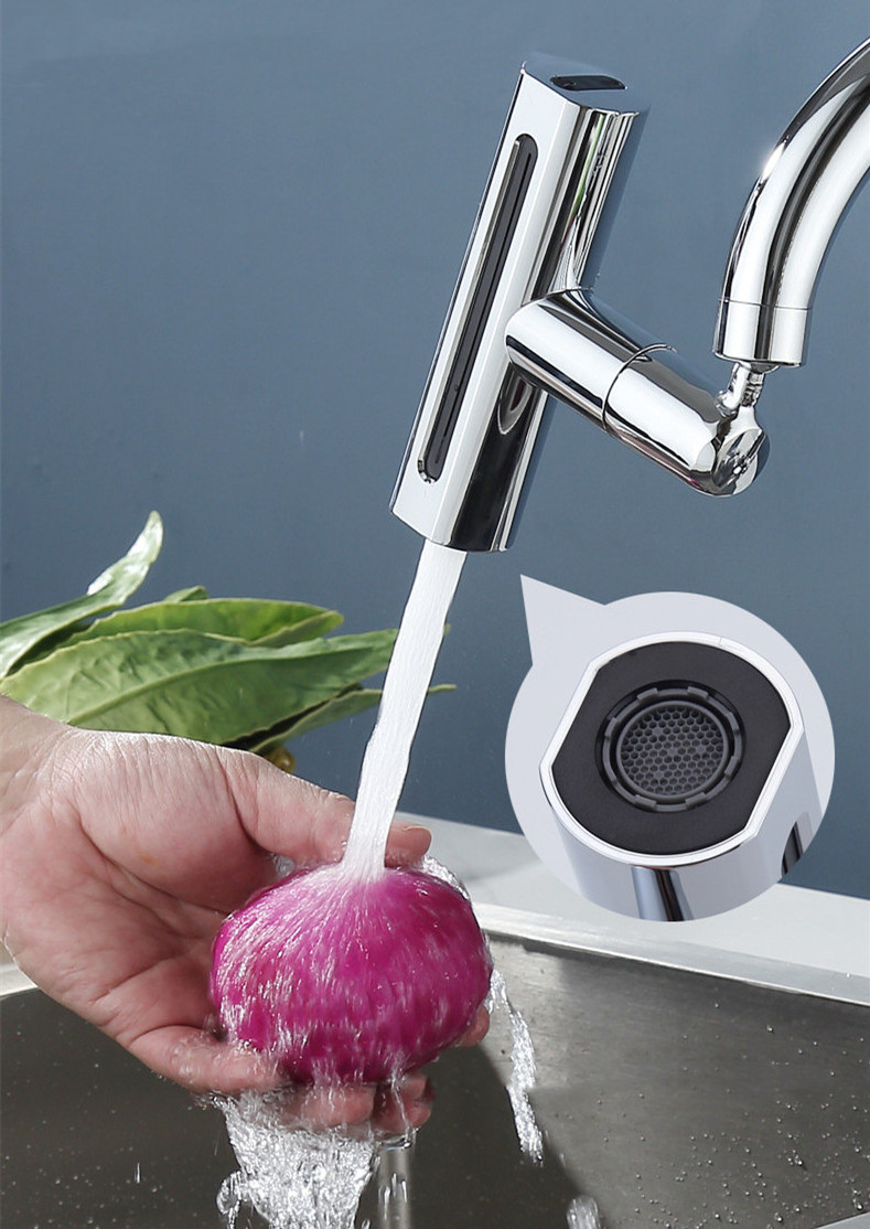 NEW Universal Swivel Faucet Aerator Extension Sink Water Faucet Extender Kitchen Rotating Extension Filter with 4 Mode Splash