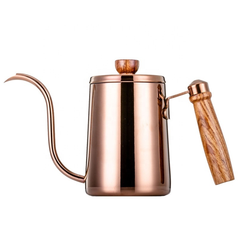 Stainless Steel Coffee Kettle With cover Gooseneck Thin Spout for Pour Over Coffee Tea Pot