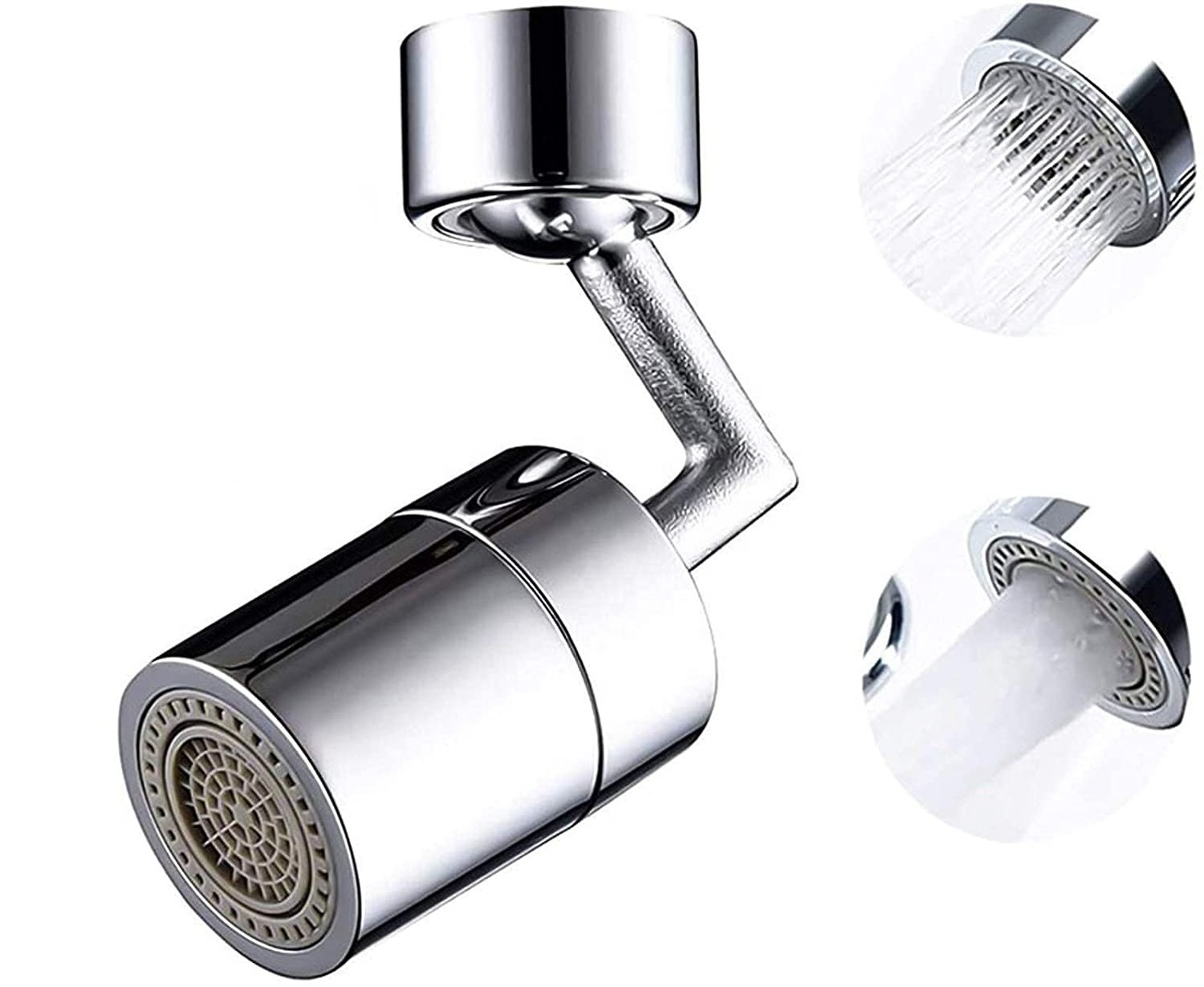 Big Angle Dual Function Two Outlet Mode 720 Degree Swivel Sink Kitchen Faucet Aerator Sprayer Head splash filter faucet