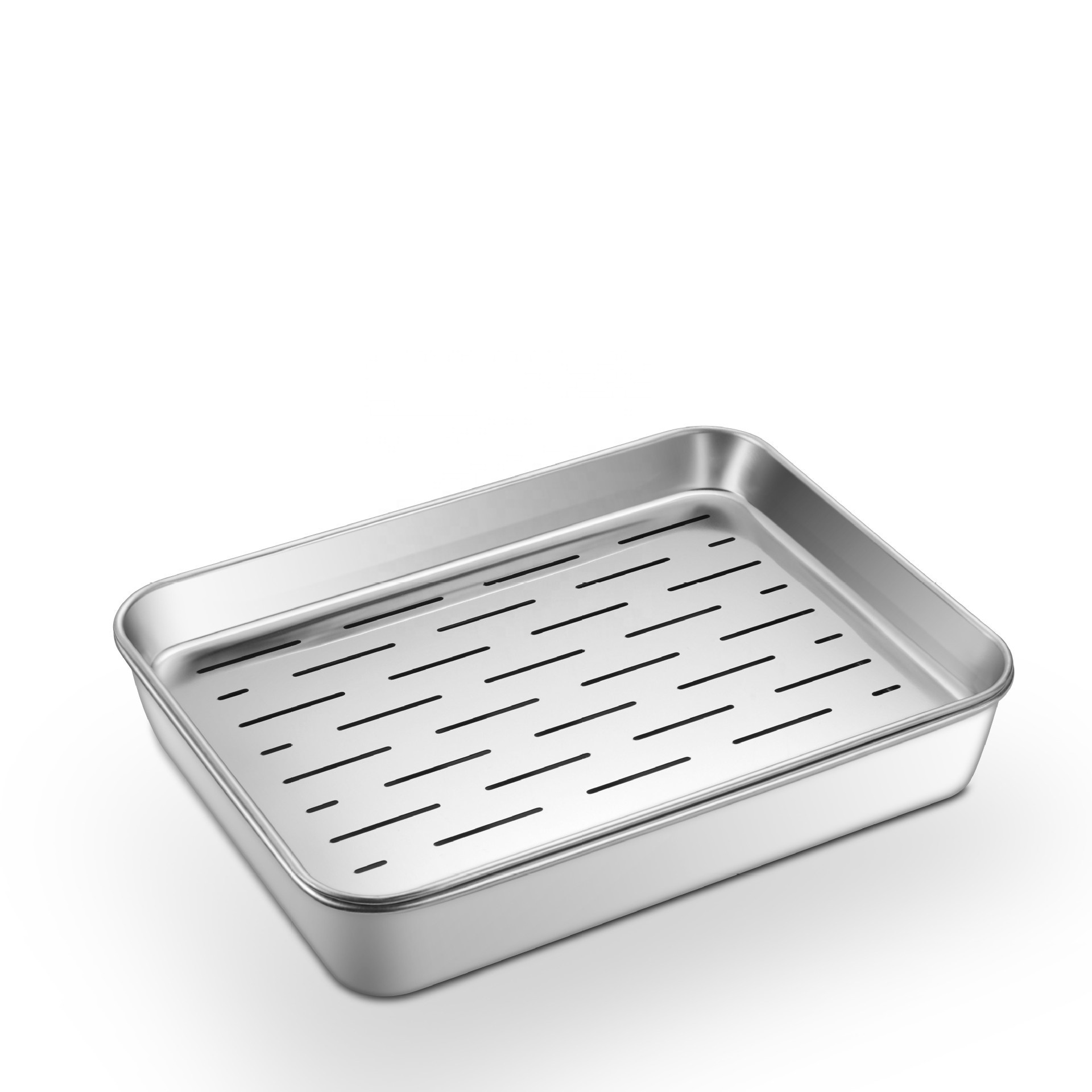 Stainless Steel Cooling Rack Rectangular Kitchen Grill Oven Draining Oil BBQ Plate Cooling Grid Rack Baking Tray Pan