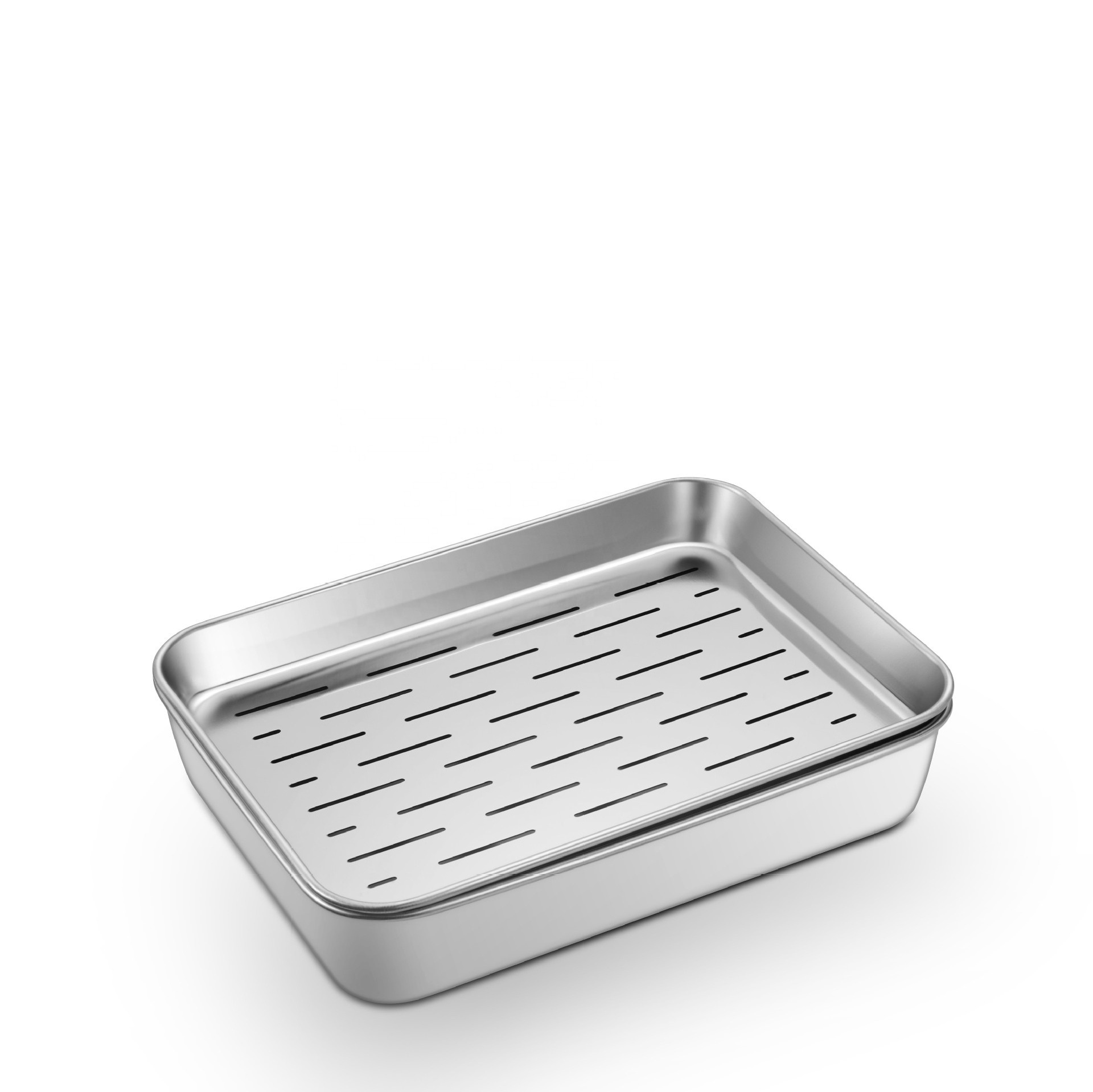 Stainless Steel Cooling Rack Rectangular Kitchen Grill Oven Draining Oil BBQ Plate Cooling Grid Rack Baking Tray Pan