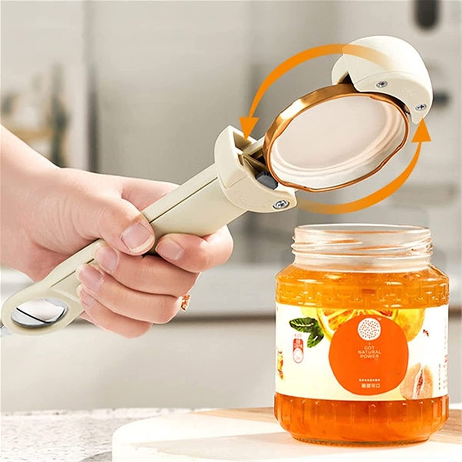 New Multifunctional Retractable Bottle Opener,Adjustable Multifunctional Stainless Steel Can Opener,Jar Opener Tool