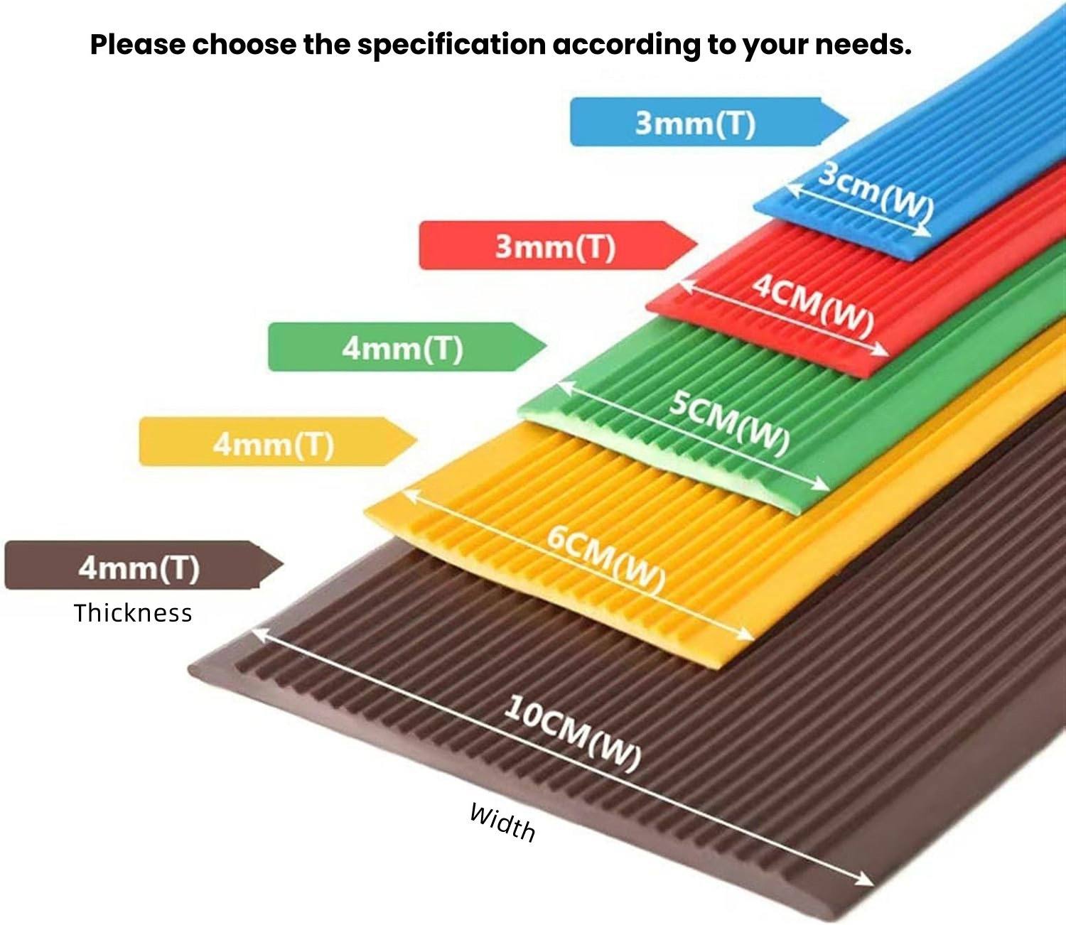 Vinyl Stair Edge Nosing Trim PVC Rubber Self Adhesive Anti-Slip Stair Treads for Indoor and Outdoor Stair Steps