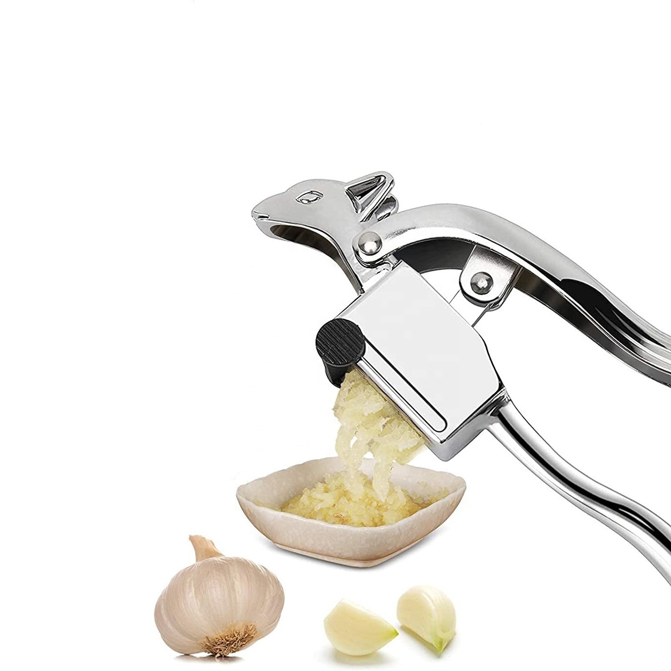 Stainless Steel Multifunction Garlic Press Crusher Kitchen Ginger Squeezer Masher Handheld Ginger Mincer Tools