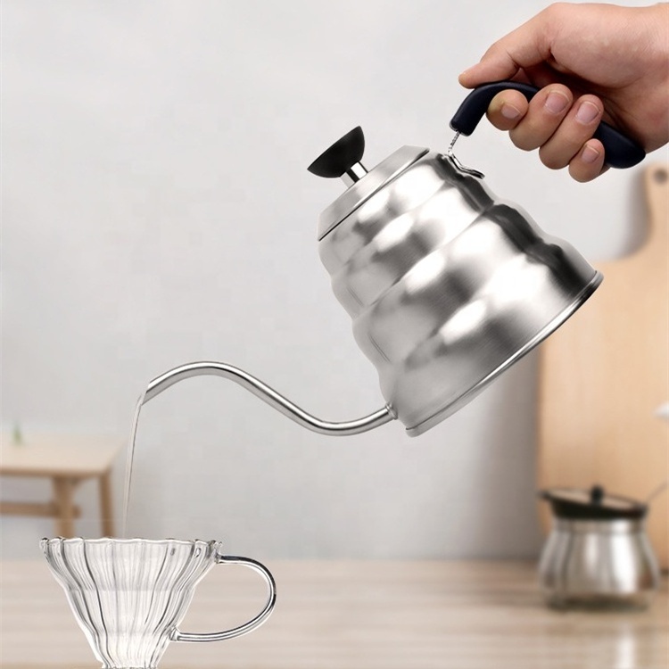 1.2L Stainless Steel Coffee Kettle Gooseneck Spout With Thermometer for Pour Over Coffee Tea Pot coffee drip kettle