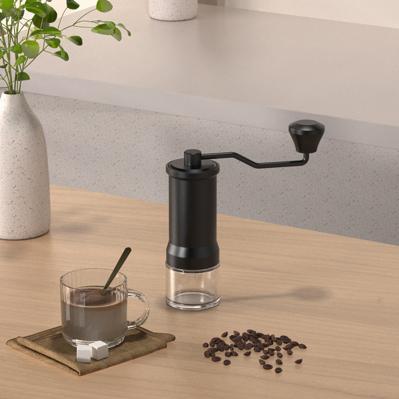 Hot Sale  Manual Coffee Portable Grinder Hand Coffee Grinder Stainless Steel Burr Coffee Grinder with Ceramic Adjustable Core