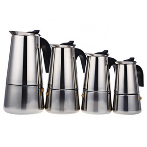 New Hot selling stainless steel customized Espresso Moka Coffee Maker Moka Pot