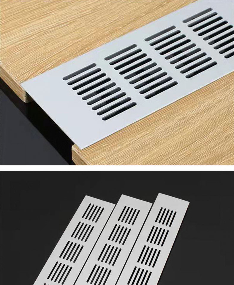 Heavy Duty Rectangle Air Vent Aluminium Grill Cover Modern Metal Louvered Ventilation Grille Outdoor Hotel Cabinet Hall Duct