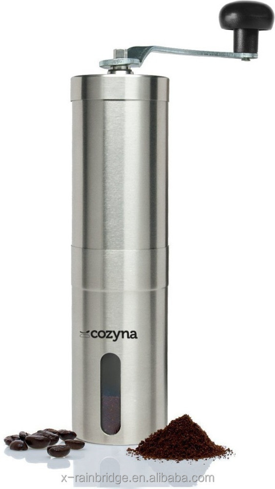 Manual Coffee Grinder | Hand coffee grinder | Brushed Stainless Steel Coffee Grinder