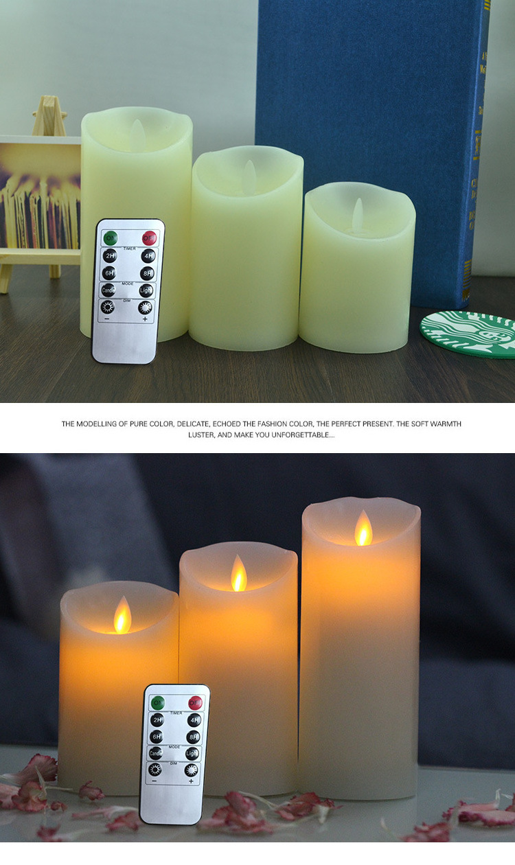 Flickering Flameless Votive Candles Battery Operated with Remote and Timer, LED Real Wax Candle Light for Home Wedding Christmas